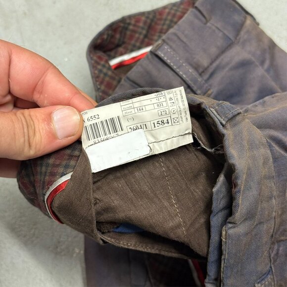 L.B.M 1911 Tailored Chinos Mens Twill Pants Iridescent Fabric Italy 36x30 - Picture 8 of 12